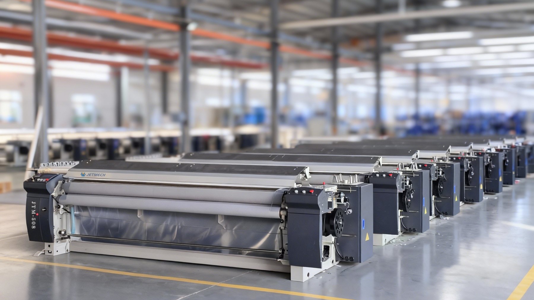 Overall front view of the JTM-508 water jet loom